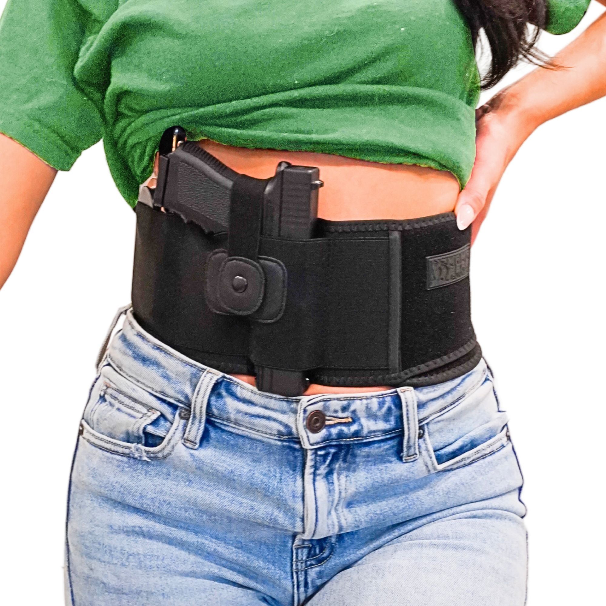 Woman's Belly Band Gun Holster - Mama Bear Runner